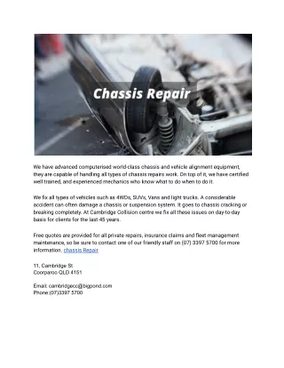chassis Repairs