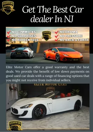 Finding The Best Car Dealer In New Jersey | Elite Motor Cars