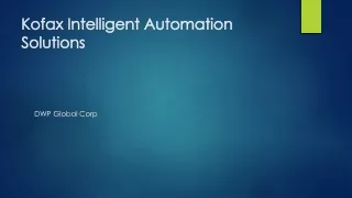 kofax intelligent automation solutions