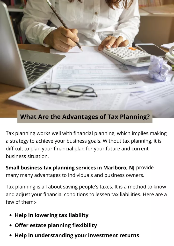 what are the advantages of tax planning