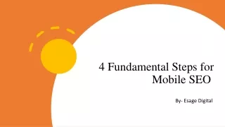 4 Fundamental Steps for Mobile SEO