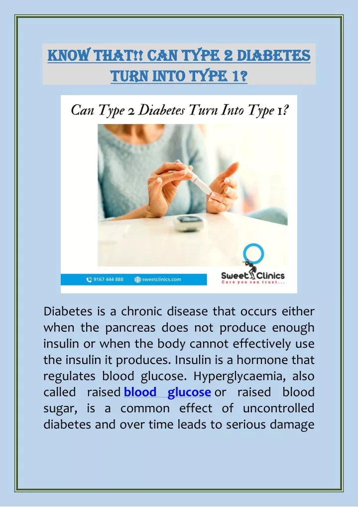 know that know that can type 2 diabetes can type