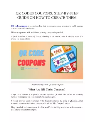 qr codes coupons step by step guide