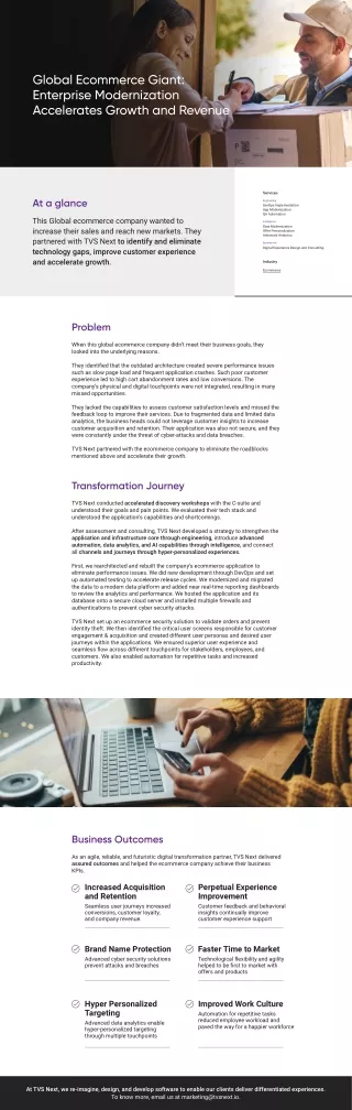 Global Ecommerce Giant - Enterprise Modernization Accelerates Growth and Revenue