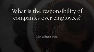 What is the responsibility of companies over employees