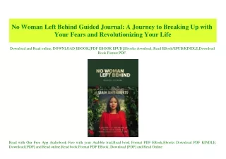 PDF) No Woman Left Behind Guided Journal A Journey to Breaking Up with Your Fears and Revolutionizing Your Life [W.O.R.D