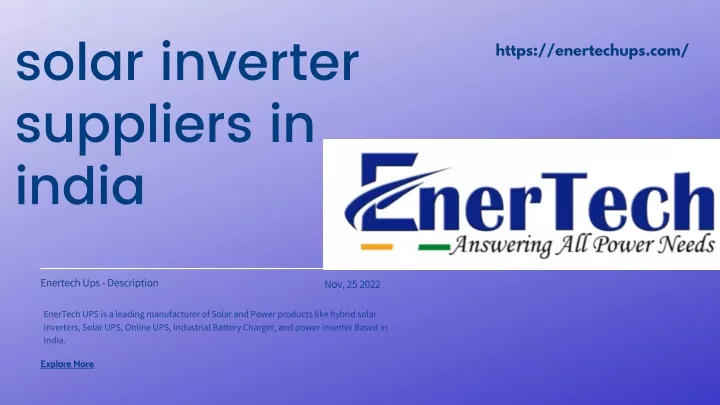 solar inverter suppliers in india