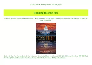 {DOWNLOAD} Running Into the Fire 'Full_Pages'