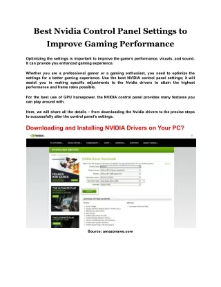 best nvidia control panel settings to improve