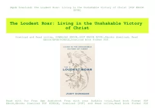 (Epub Download) The Loudest Roar Living in the Unshakable Victory of Christ [PDF EBOOK EPUB]