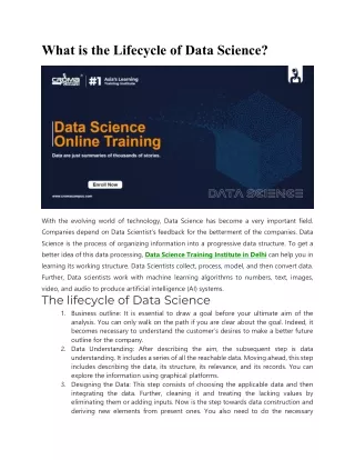 what is the lifecycle of data science