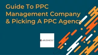 Guide To PPC Management Company & Picking A PPC Agency