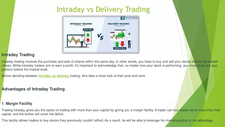 intraday vs delivery trading