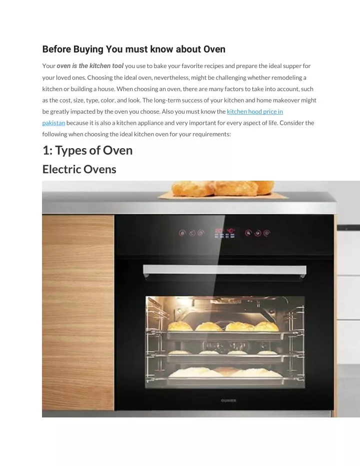 before buying you must know about oven