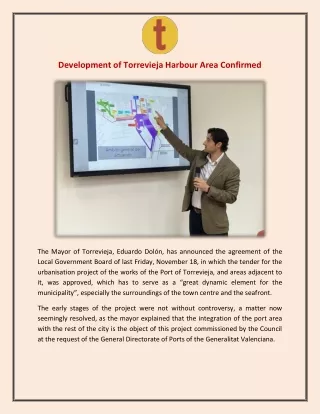 Development of Torrevieja Harbour Area Confirmed