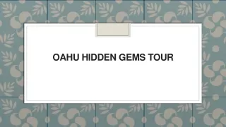 oahu hidden gems tour
