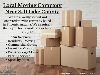 Moving Companies Salt Lake City