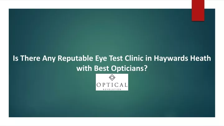 is there any reputable eye test clinic