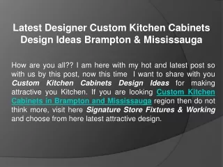 Latest Designer Custom Kitchen Cabinets Design Ideas Brampton & Mississauga