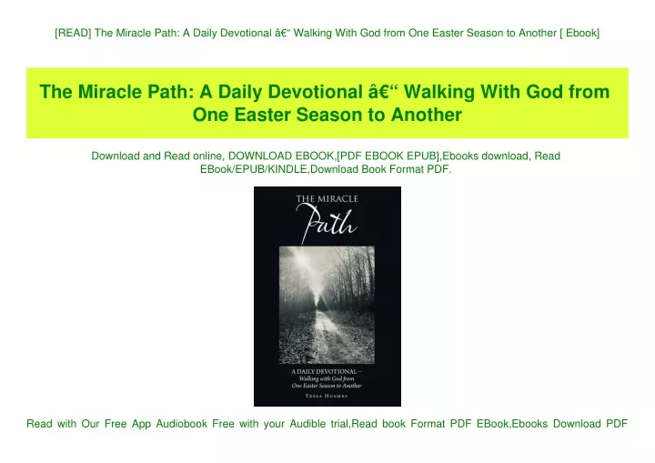 read the miracle path a daily devotional walking