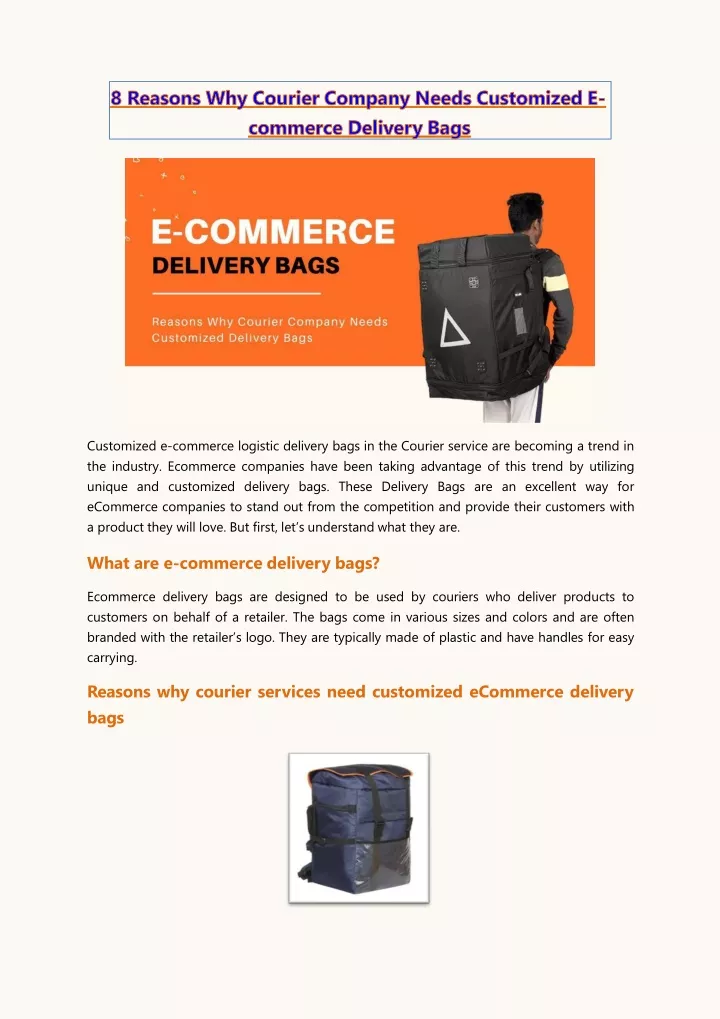 8 reasons why courier company needs customized