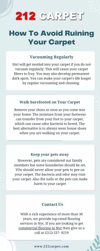 how to avoid ruining your carpet