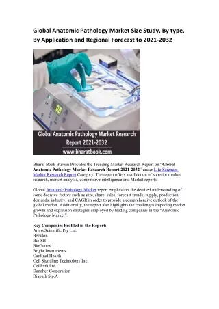 global anatomic pathology market size study