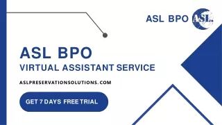 Virtual Assistant Service ASL BPO