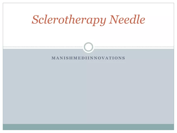 sclerotherapy needle