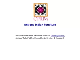 Indian Antique Furniture