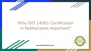 Why ISO 14001 Certification in Netherlands important_