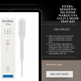 Extra-Sensitive Nicotine Marijuana Saliva Home Test Kit