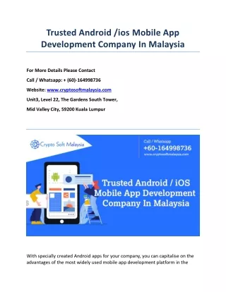 trusted android ios mobile app development