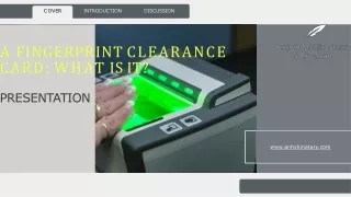 A Fingerprint Clearance Card: What is It?