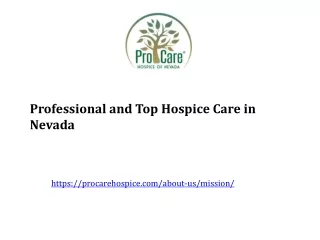Professional and Top Hospice Care in Nevada