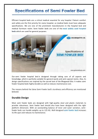 efficient hospital beds are a critical medical