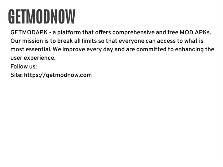 getmodnow getmodapk a platform that offers