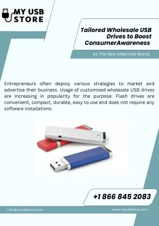 Tailored Wholesale USB Drives to Boost Consumer Awareness 