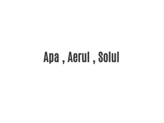 apa aerul solul