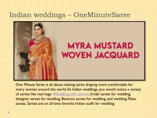 Indian weddings – OneMinuteSaree