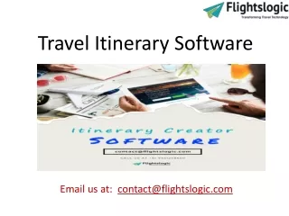 Travel Itinerary Software