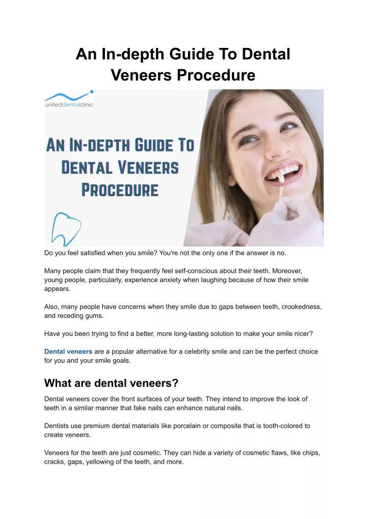 an in depth guide to dental veneers procedure