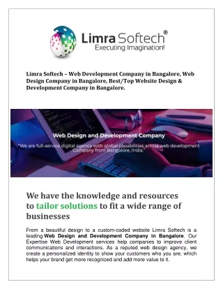 Limra Softech Solution - Website Design & Development Company in Bangalore
