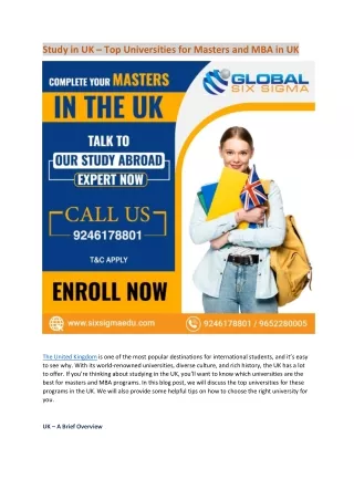 Study in UK | Top Universities, Scholarships, Admissions