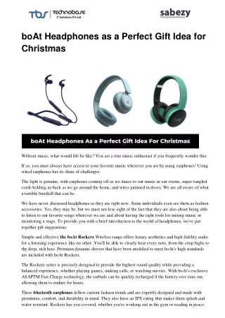 boAt Headphones as a Perfect Gift Idea for Christmas
