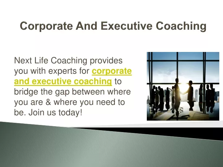 corporate and executive coaching