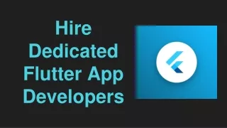 Hire  Dedicated Flutter App Developers at Best Price