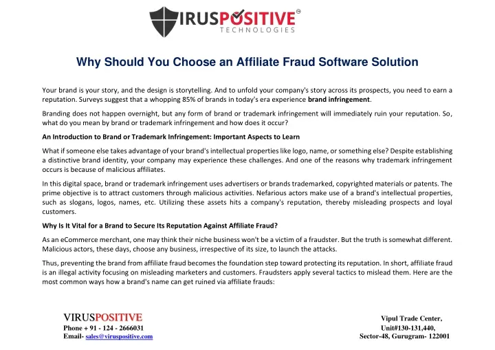 why should you choose an affiliate fraud software