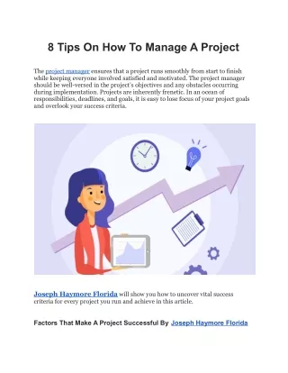 8 tips on how to manage a project