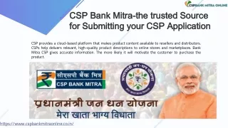 CSP Bank Mitra-the trusted Source for Submitting your CSP Application